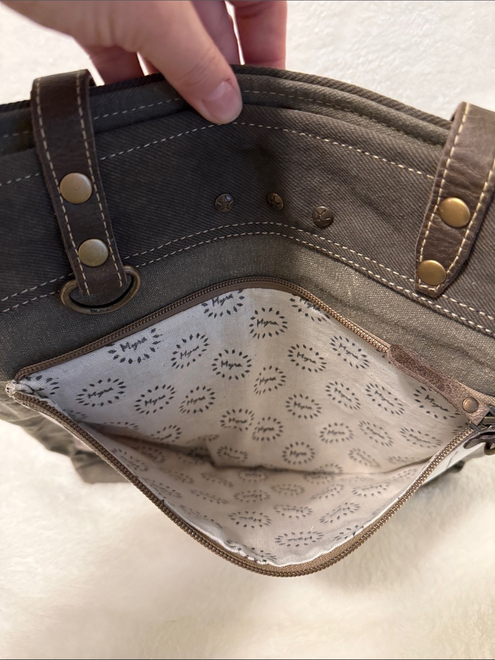 Myra Bag Chateau Petit Village Canvas Tote - Picture 6 of 13
